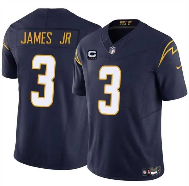 Men & Women & Youth Los Angeles Chargers #3 Derwin James Jr. Navy 2024 F.U.S.E. With 4-Star C Patch Vapor Untouchable Limited Stitched Jersey->los angeles chargers->NFL Jersey